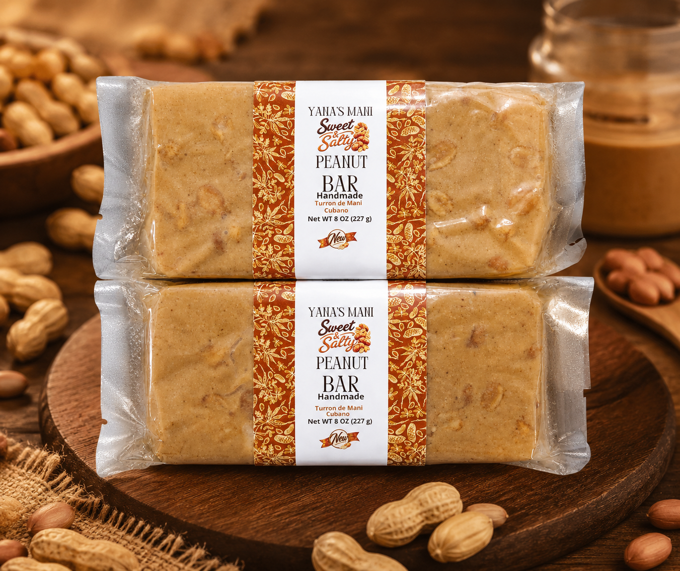 Yana's Mani Sweet & Salty Peanut Bar 8 oz (227g) 2 Pack