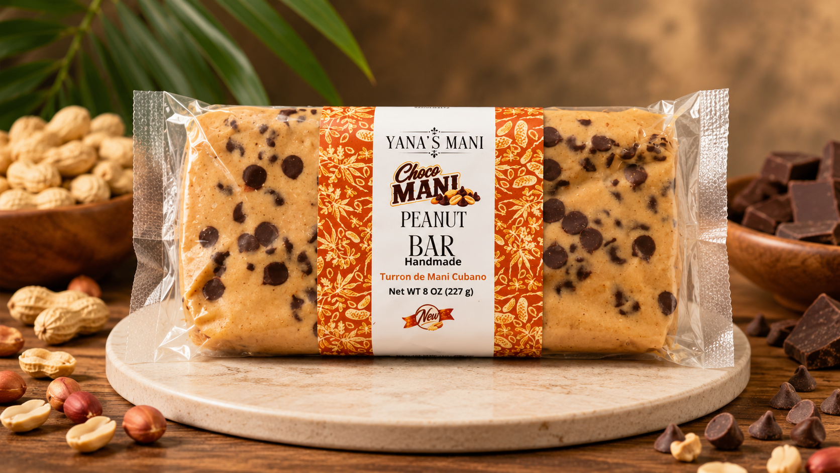 Yana’s Mani Choco-Mani Peanut Bar 8oz (227g) 2 Pack