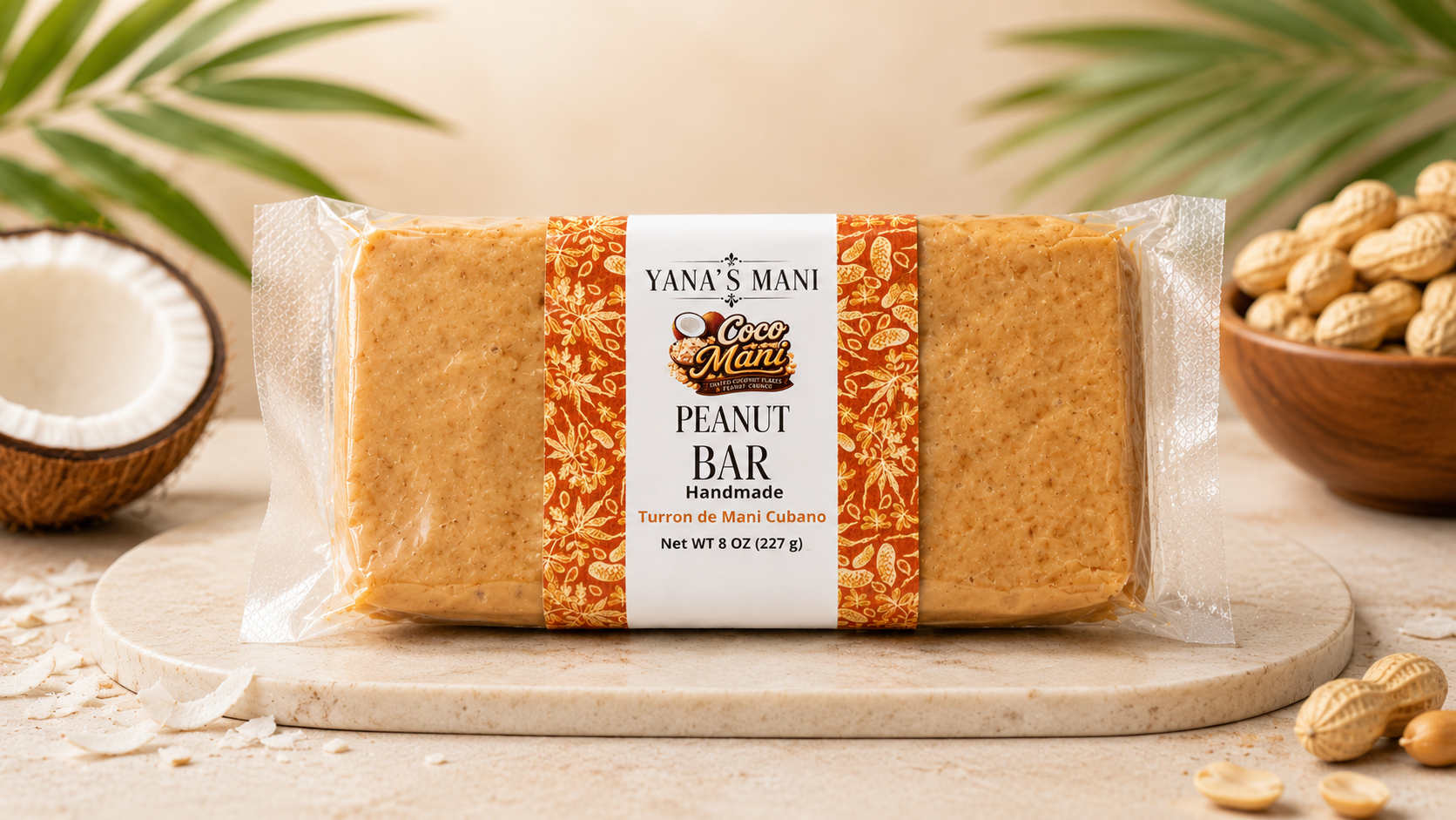Yana’s Mani Coco-Mani Peanut Bar 8oz (227g) 2 Pack