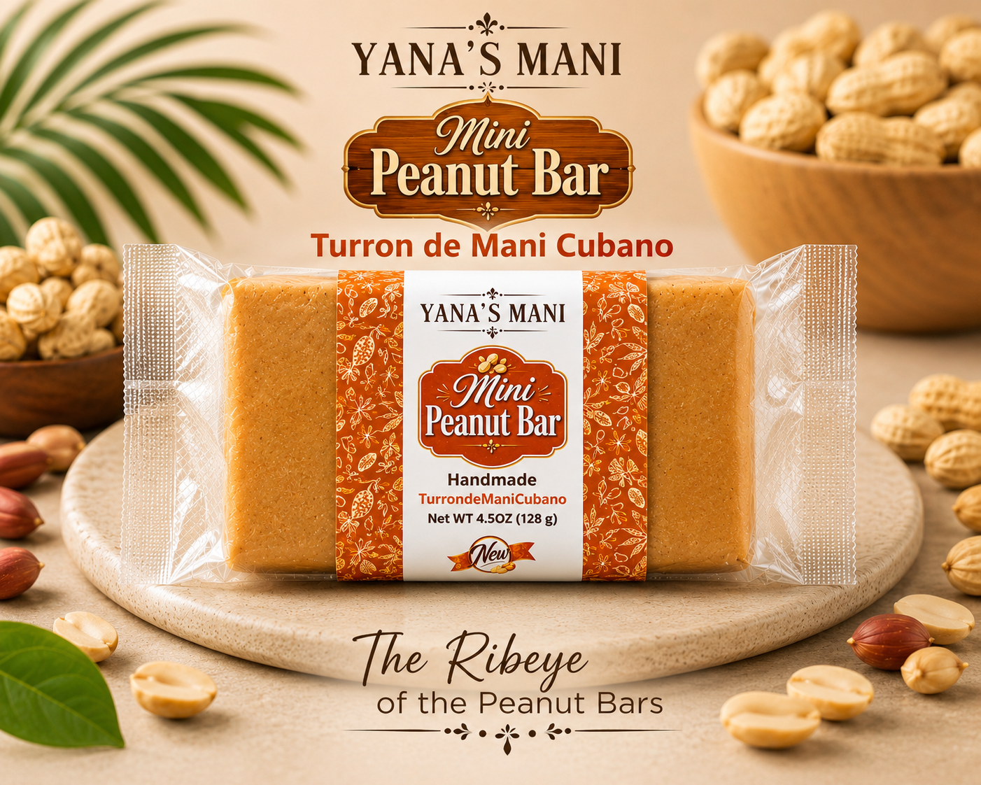 Yana's Mani Peanut Bar 4.5 oz