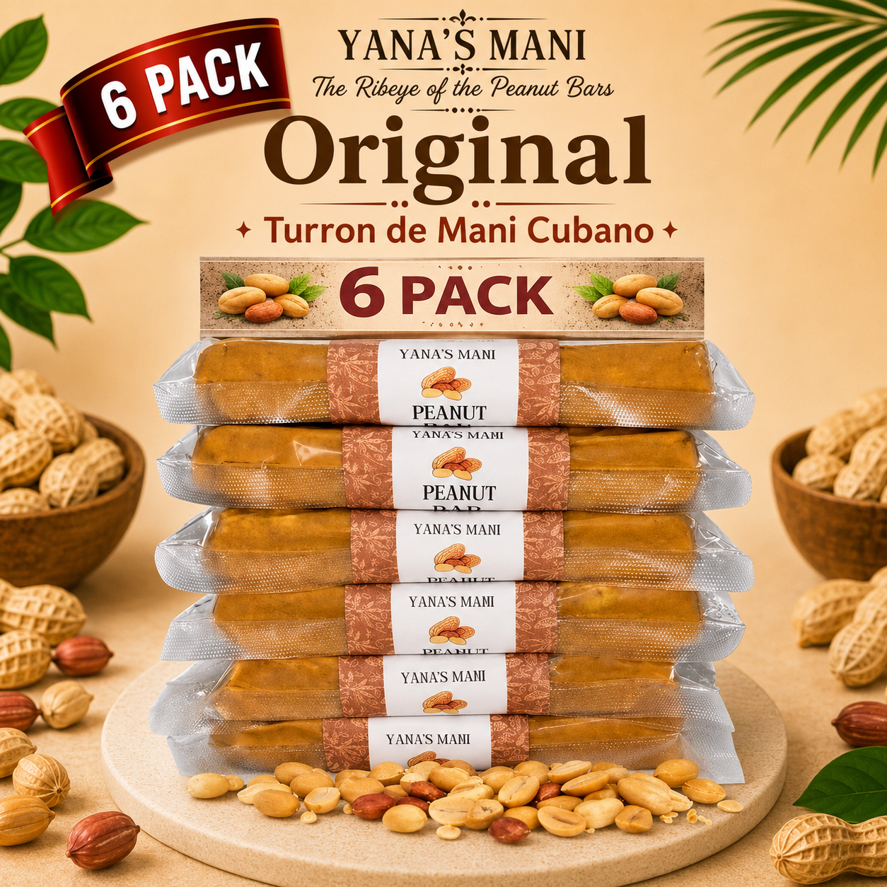 Yana’s Mani Peanut Bar 6 pk ( Best Value)
