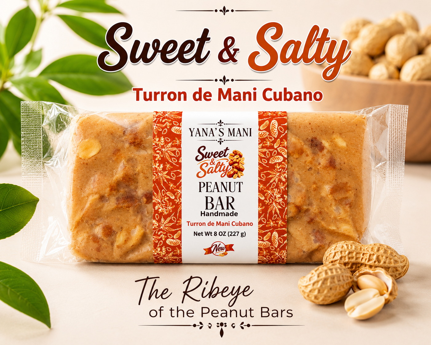 Yana's Mani Sweet & Salty Peanut Bar 8 oz (227g) 2 Pack