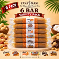Yana’s Mani Cuban Peanut Bars (Turrón de Maní), Variety 6-Pack, 8 oz Each